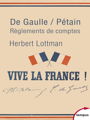 cover image of De Gaulle/Pétain, règlements de comptes